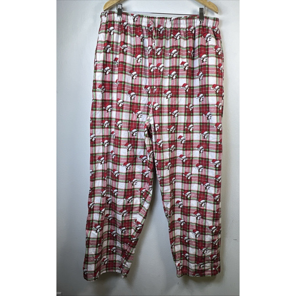 Buc-ee's Christmas Cotton Flannel Pajama Lounge Pants mens women XXL Pockets 2X - Picture 1 of 8